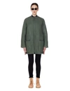 Y's Green Shearling Coat In Green