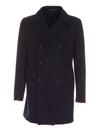 Tagliatore Double-breasted Coat In Blu
