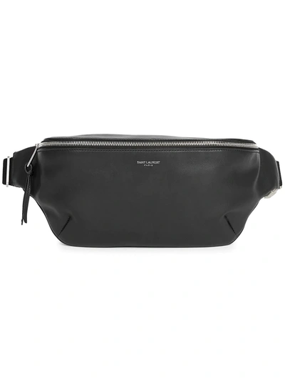 Saint Laurent Classic Leather Belt Bag In Black