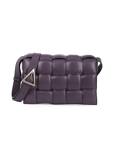 Bottega Veneta The Cassette Padded Leather Crossbody Bag In Grape