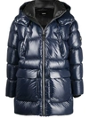 Mackage Men's Kendrick Long Down Puffer Jacket In Navy