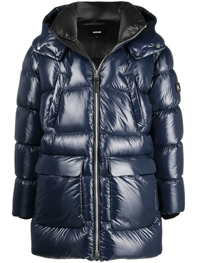 Mackage Men's Kendrick Long Down Puffer Jacket In Navy