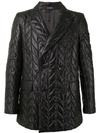 EMPORIO ARMANI QUILTED DOUBLE-BREASTED BLAZER