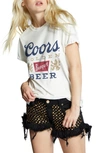 RECYCLED KARMA COORS ROLL UP SLEEVE GRAPHIC TEE,401312