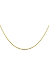 ADINAS JEWELS THIN SNAKE CHAIN NECKLACE,N15029GLD-16IN-532