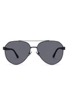 DIFF DASH II 61MM AVIATOR SUNGLASSES,JJD-BK-GR228