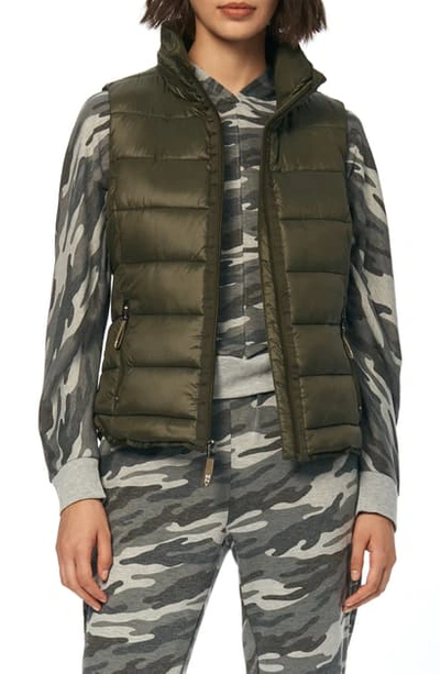 Marc New York Packable Puffer Vest In Olive