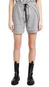 3.1 Phillip Lim Shell-trimmed French Cotton-terry Shorts In Grey Melange