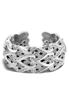 John Hardy Classic Asli-link Sterling Silver Medium Kick Cuff Bracelet In Silver
