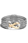 John Hardy Women's Classic Chain Asli-link Sterling Silver & 18k Yellow Gold Multi-row Bracelet In Gold/silver