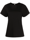 Totême Toteme Women's Black Logo-embroidered Organic Cotton T-shirt In Black