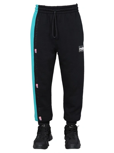 Alexander Wang Embroidered Logo Sweatpants In Black