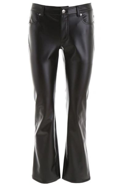 Alexander Wang Faux Leather Trousers In Black