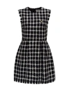 VALENTINO VALENTINO OVER CHECK TWEED VGOLD DRESS