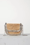 PACO RABANNE 1969 MESSENGER RAFFIA AND CHAINMAIL SHOULDER BAG