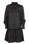 DONDUP DONDUP LONG-SLEEVED DRESS WITH PLEATED COLLAR