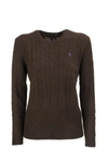 RALPH LAUREN RALPH LAUREN CABLE KNIT WOOL AND CASHMERE SWEATER