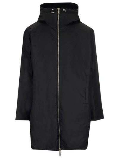 Dsquared2 Logo Hooded Windbreaker Jacket In Black