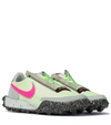 Nike Waffle Racer Crater Leather And Suede-trimmed Shell Sneakers In Yellow
