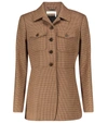 CHLOÉ CHECKED WOOL JACKET,P00532835