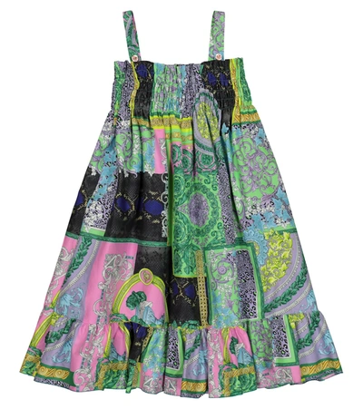 Versace Kids' Little Girl's & Girl's Animalier Patchwork Dress In Multicolore