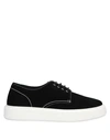 Low Brand Lace-up 30mm Low-top Sneakers In Black