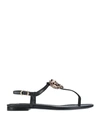 DOLCE & GABBANA DOLCE & GABBANA WOMAN THONG SANDAL BLACK SIZE 6.5 SOFT LEATHER,11968808WP 6