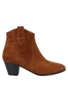 BELSTAFF BELSTAFF WOMAN ANKLE BOOTS TAN SIZE 6 SOFT LEATHER,11975071SD 3