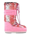 Moon Boot Knee Boots In Pink
