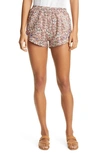 NICOLE MILLER PARTRIDGE STRIPE EMBROIDERED SHORTS,CP18672