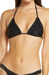 Frankies Bikinis Tia Halterneck Bikini Top In Black