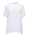 N°21 Blouse In White Crepe In White