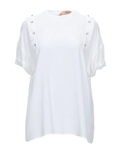 N°21 Blouse In White Crepe