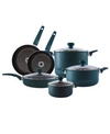 TASTE OF HOME TASTE OF HOME 10-PIECE NON-STICK ALUMINUM COOKWARE SET