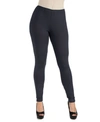 24seven Comfort Apparel Plus Size Ankle Leggings With Side Pocket In Charcoal