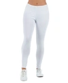 24seven Comfort Apparel Plus Size Comfortable Ankle Length Leggings In White