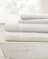 Ienjoy Home The Farmhouse Chic Premium Ultra Soft Pattern 4 Piece Sheet Set By Home Collection - Queen Bedding In Light Grey Stippled