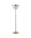 Jonathan Y Jemma Crystal, Metal Led Floor Lamp In Gold