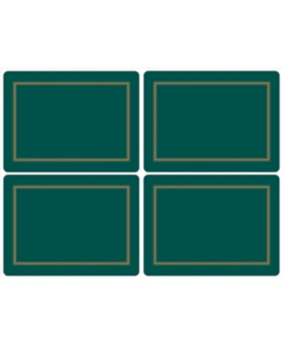 Pimpernel Classic Emerald Placemats Set Of 4 In Medium