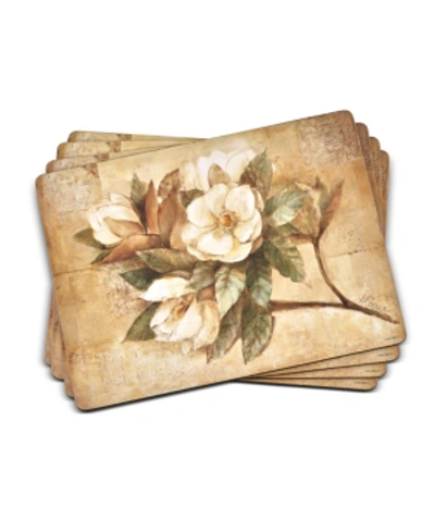 Pimpernel Sugar Magnolia Placemats Set Of 4 In Multi