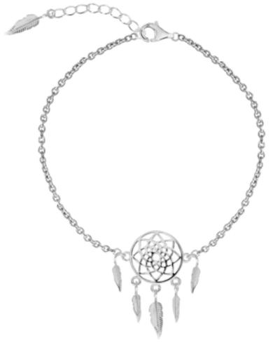 Rhona Sutton Bodifine Sterling Silver-tone Dreamcatcher Anklet