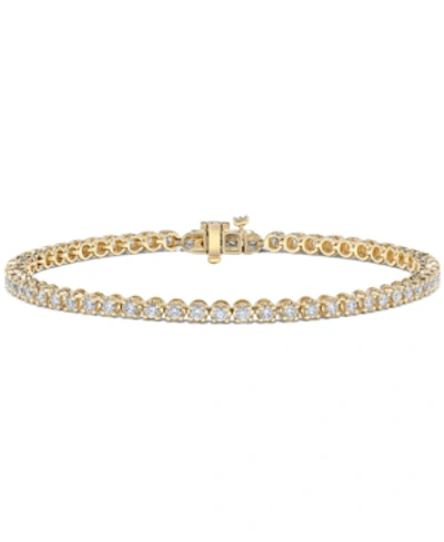 Macy's Diamond Tennis Bracelet (2 Ct. T.w.) In 14k Gold In Yellow Gold