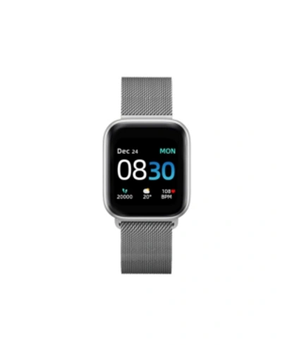 Itouch Air 3 Unisex Heart Rate Silver Mesh Strap Smart Watch 44mm In Silver- Tone