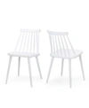 Noble House Dunsmuir Dining Chair, Set Of 2 In White