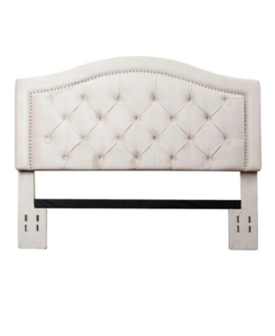 Abbyson Living Simone Tufted Velvet Headboard - Full/queen In White