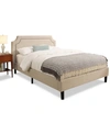 ABBYSON LIVING BOZZA UPHOLSTERED BED - QUEEN, QUICK SHIP