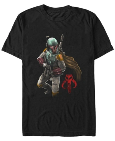 Fifth Sun Men's Star Wars Mandalorian Warrior Short Sleeve T-shirt In Black