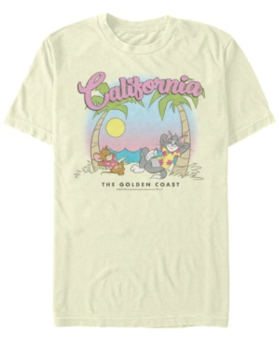 Fifth Sun Men's Tom Jerry California Short Sleeve T-shirt In Cream