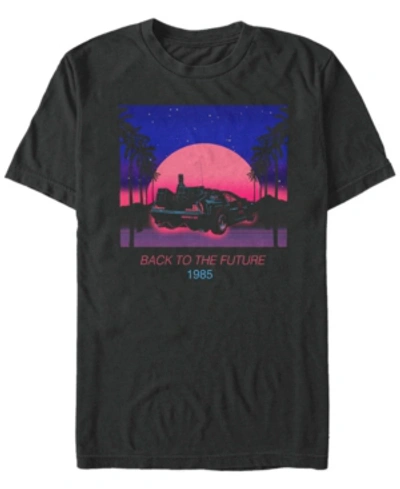 Fifth Sun Men's Back To The Future Franchise Back To The Neon Short Sleeve T-shirt In Black