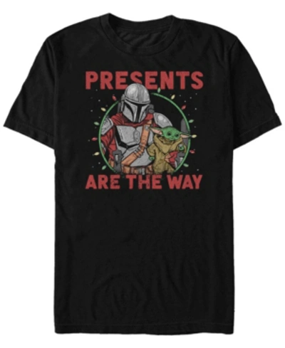 Fifth Sun Men's Star Wars Mandalorian Presents Are The Way Short Sleeve T-shirt In Black